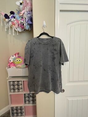 AllSaints Mineral-Wash Gray Crew Neck Tee